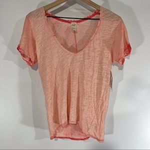 Free People We The Free Pink Scoop Neck Short Sleeve Top NWT